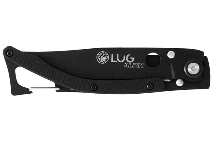 Couteau pliant Lug SP1TB noir mat manche en G10 et acier 11cm avec clip