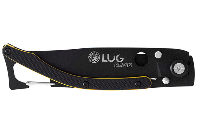 Couteau pliant Lug SP1TJN manche en G10 noir et jaune 11cm avec clip