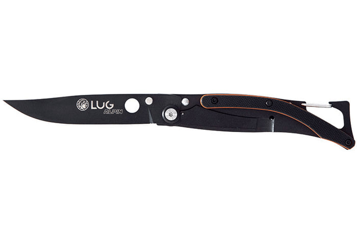 Couteau pliant Lug SP1TOB noir mat et orange black titanium 11cm avec clip