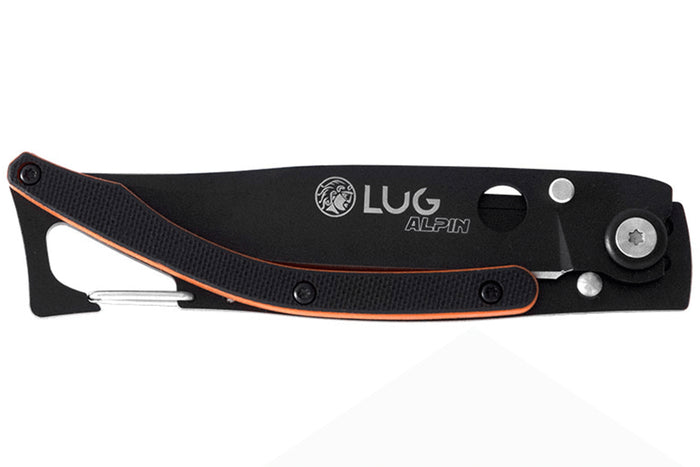 Couteau pliant Lug SP1TOB noir mat et orange black titanium 11cm avec clip