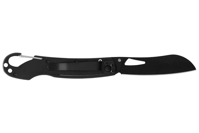 Couteau pliant LUG SP2TBB noir et bleu manche en G10 et acier 11,6cm avec mousqueton