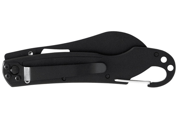Couteau pliant LUG SP2TBB noir et bleu manche en G10 et acier 11,6cm avec mousqueton