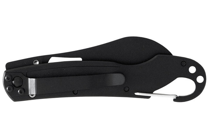 Couteau pliant LUG SP2TOB noir et orange manche G10 et acier 11,6cm avec mousqueton