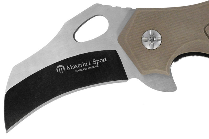 Couteau pliant Maserin Karambit 42013 manche G10 marron 13,5cm