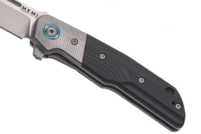 Couteau pliant MKM Clap By LionSteel MK.LS01GTBK manche en G10 noir/titanium 11cm + étui