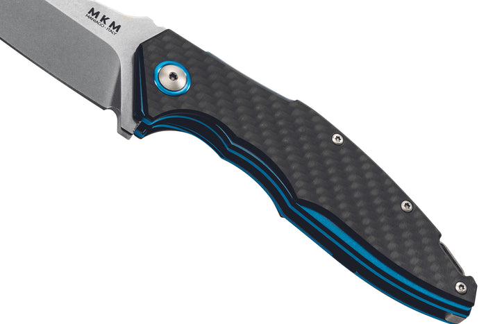 Couteau pliant MKM Raut By Viper MK.VP01CB manche en titanium/fibre de carbone noir 12cm + étui