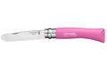 Couteau pliant Mon Premier Opinel n°07 lame 8cm manche en charme fuchsia