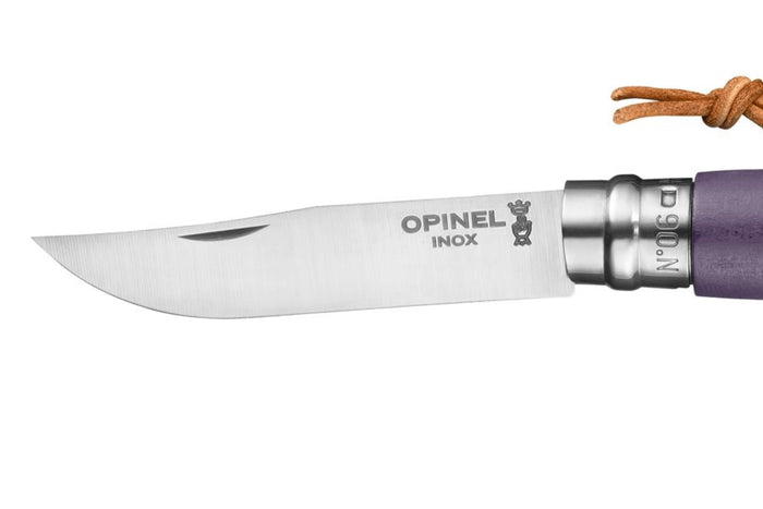 Couteau pliant Opinel Baroudeur Colorama n°06 lame 7cm manche charme violet gris