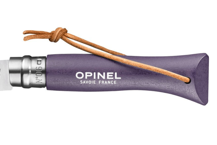 Couteau pliant Opinel Baroudeur Colorama n°06 lame 7cm manche charme violet gris