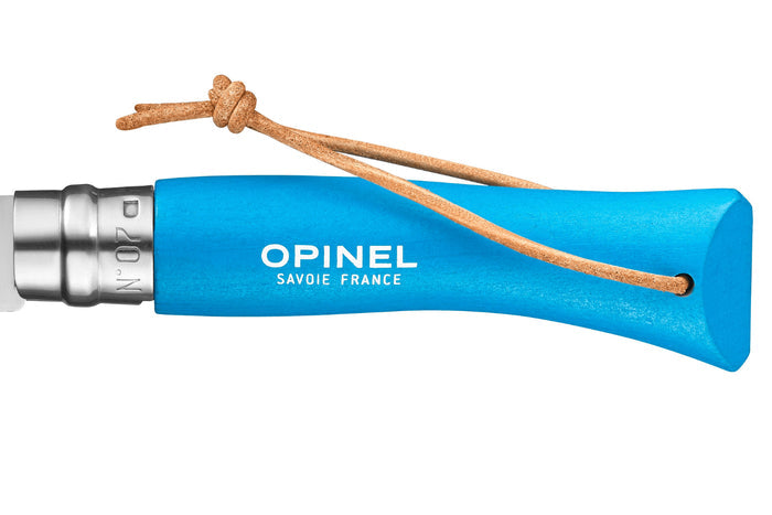 Couteau pliant Opinel Baroudeur Colorama n°07 lame 8cm manche charme bleu cyan