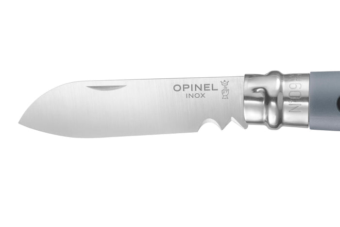 Couteau pliant Opinel Bricolage n°09 lame 8cm manche polyamide gris