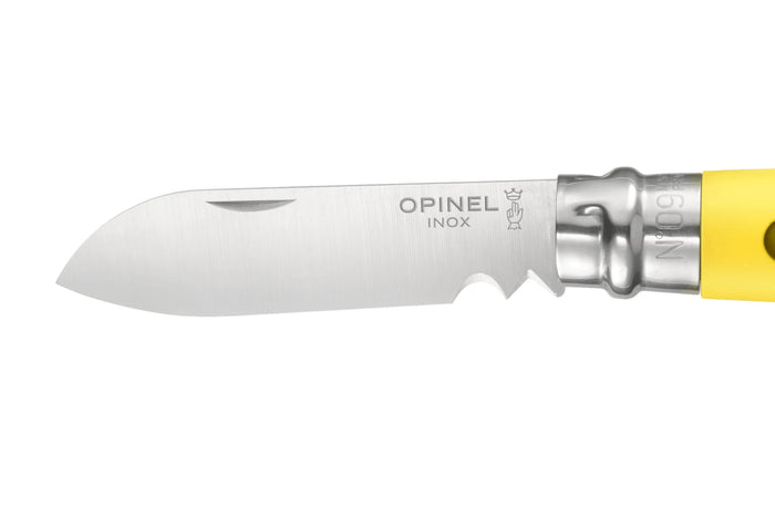 Couteau pliant Opinel Bricolage n°09 lame 8cm manche polyamide jaune