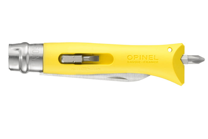 Couteau pliant Opinel Bricolage n°09 lame 8cm manche polyamide jaune
