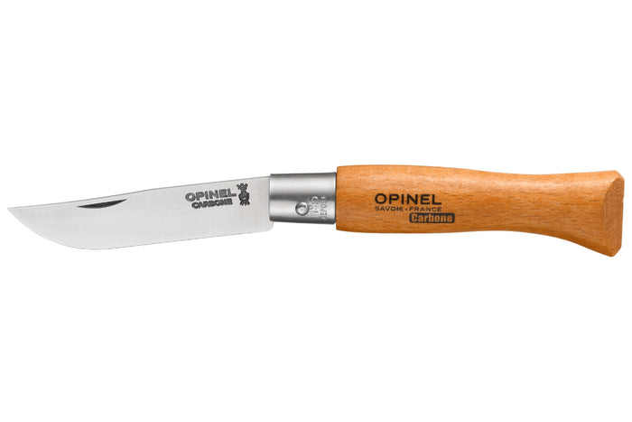Couteau pliant Opinel Tradition Carbone n°05 lame 6cm manche hêtre