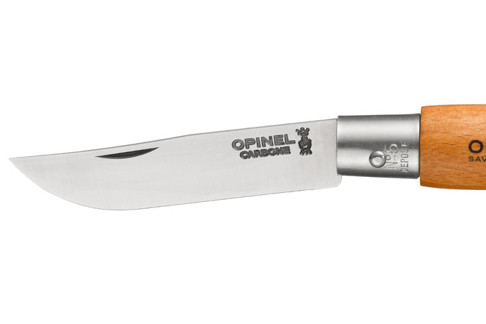 Couteau pliant Opinel Tradition Carbone n°05 lame 6cm manche hêtre
