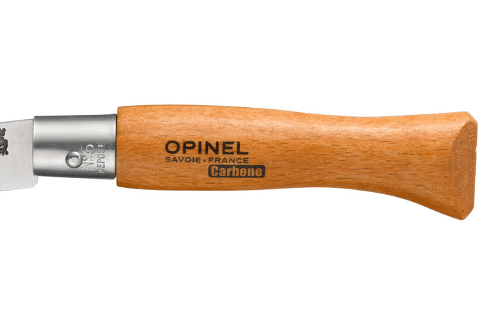Couteau pliant Opinel Tradition Carbone n°05 lame 6cm manche hêtre