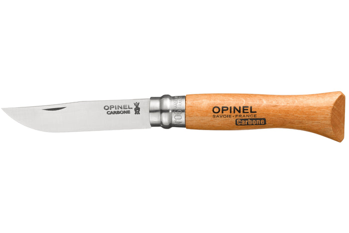 Couteau pliant Opinel Tradition Carbone n°06 lame 7cm manche hêtre