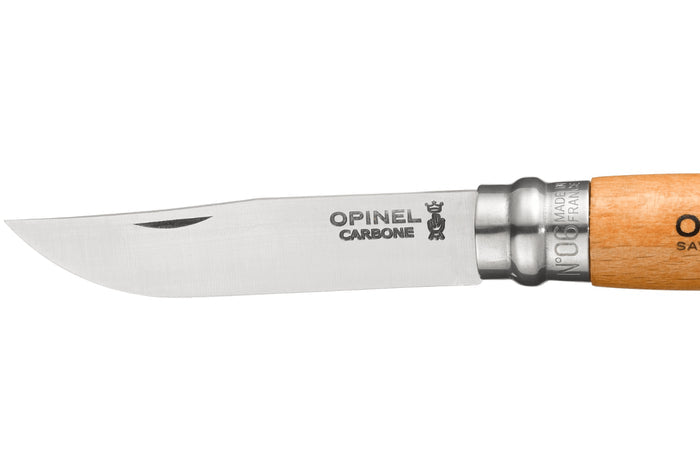 Couteau pliant Opinel Tradition Carbone n°06 lame 7cm manche hêtre
