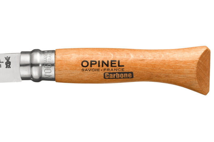 Couteau pliant Opinel Tradition Carbone n°06 lame 7cm manche hêtre