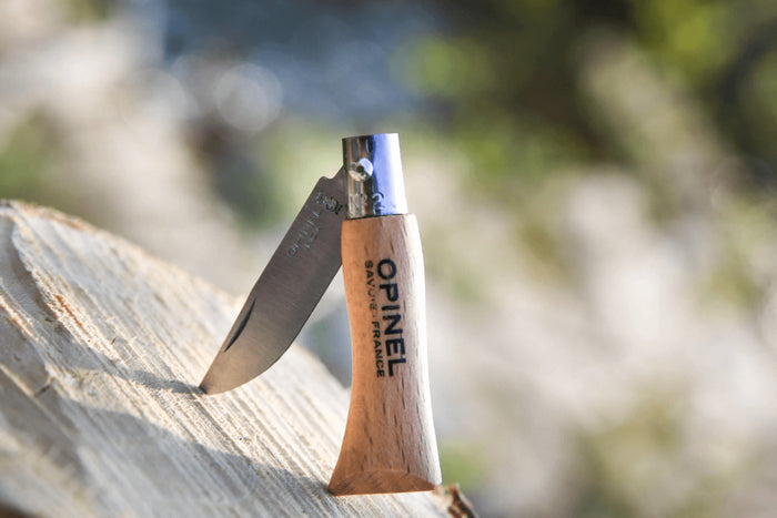 Couteau pliant Opinel Tradition Inox n°02 lame 3,5cm manche hêtre