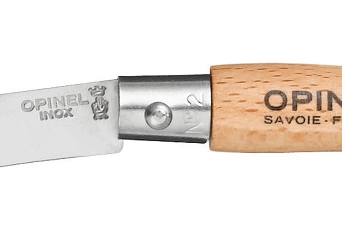 Couteau pliant Opinel Tradition Inox n°02 lame 3,5cm manche hêtre