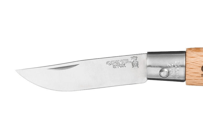 Couteau pliant Opinel Tradition Inox n°03 lame 4cm manche hêtre