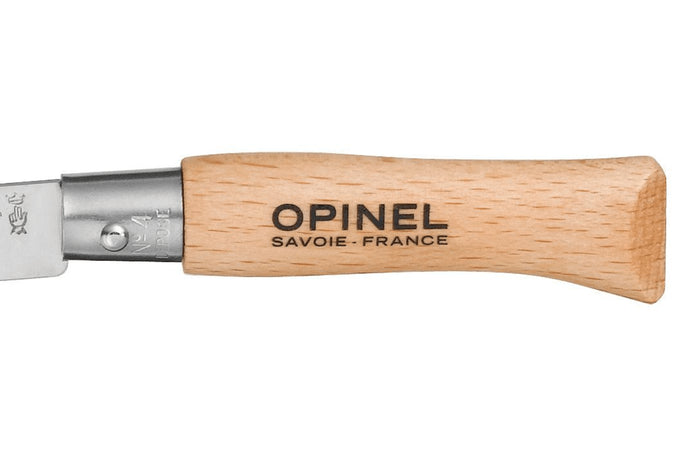 Couteau pliant Opinel Tradition Inox n°04 lame 5cm manche hêtre
