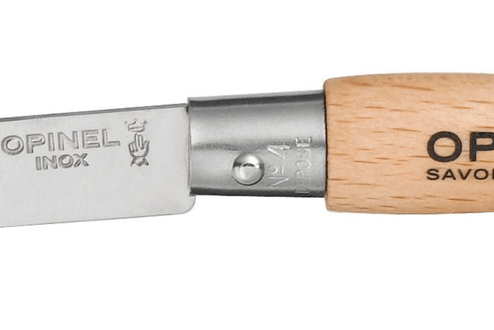 Couteau pliant Opinel Tradition Inox n°04 lame 5cm manche hêtre