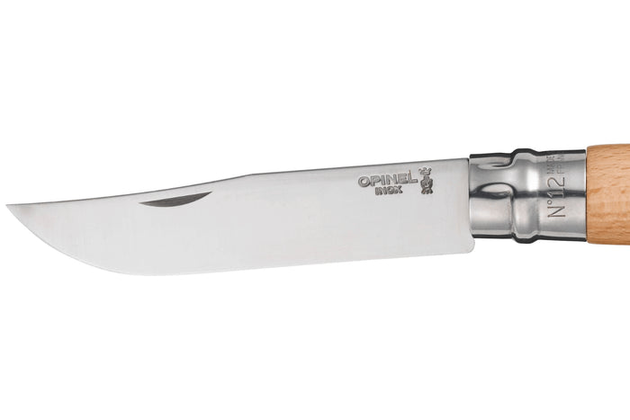 Couteau pliant Opinel Tradition Inox n°12 lame 12cm manche hêtre