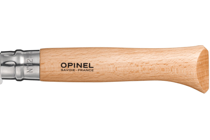 Couteau pliant Opinel Tradition Inox n°12 lame 12cm manche hêtre