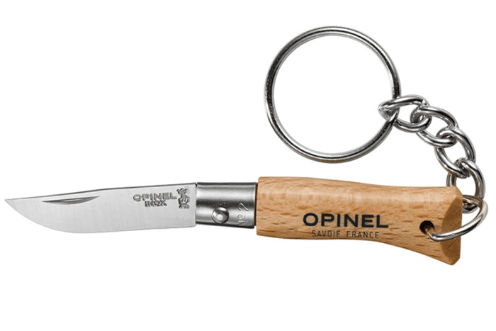 Couteau pliant Opinel Tradition Inox Porte-clés n°02 lame 3,5cm manche hêtre