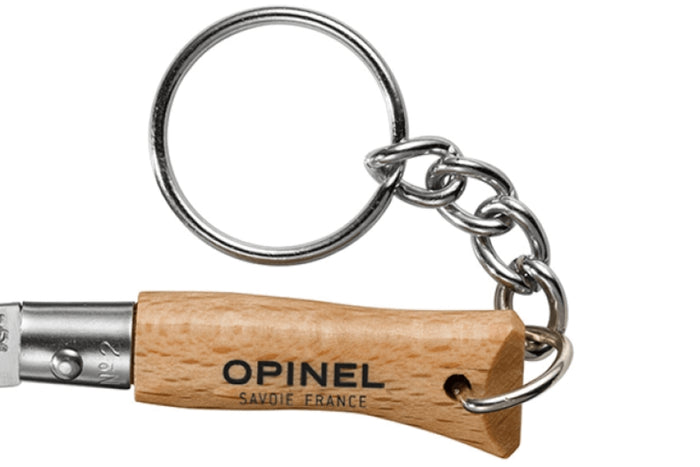 Couteau pliant Opinel Tradition Inox Porte-clés n°02 lame 3,5cm manche hêtre