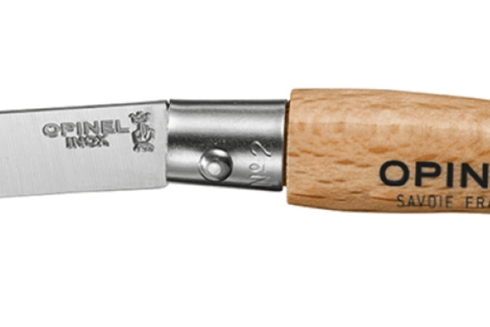 Couteau pliant Opinel Tradition Inox Porte-clés n°02 lame 3,5cm manche hêtre