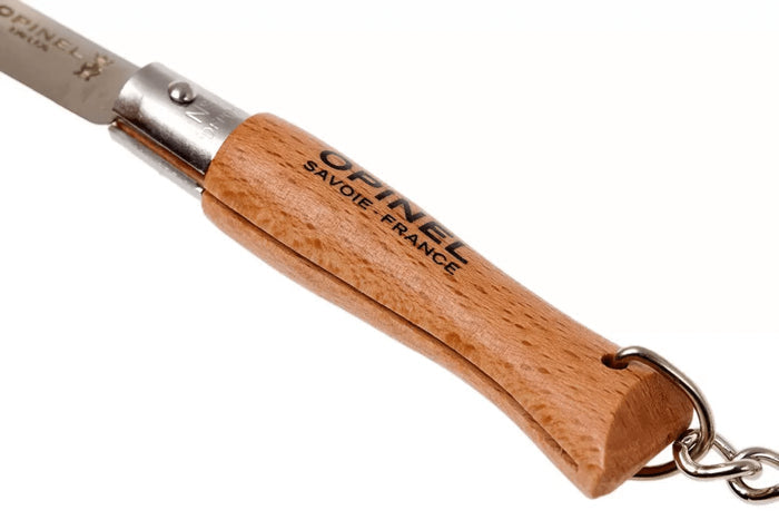 Couteau pliant Opinel Tradition Inox Porte-clés n°04 lame 5cm manche hêtre