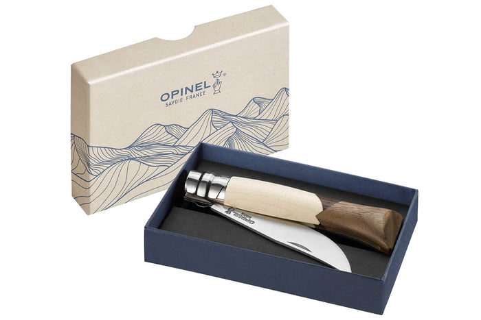 Couteau pliant Opinel Tradition Luxe Cime n°09 lame 9cm manche érable + frêne + noyer