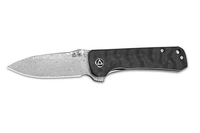 Couteau pliant QSP Hawk 131A manche en fibre de carbone gris 10,5cm