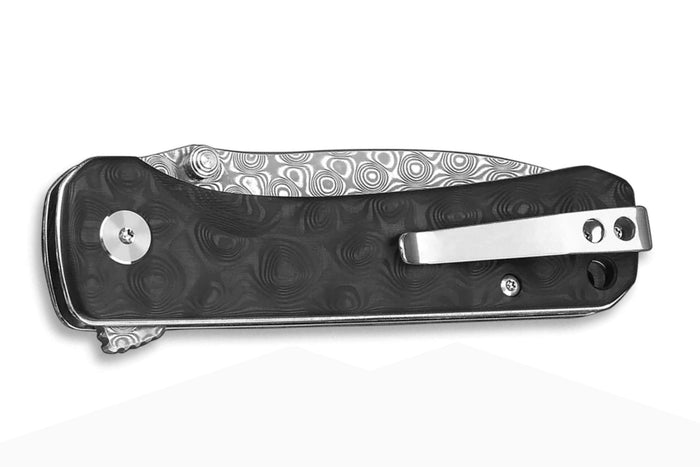 Couteau pliant QSP Hawk 131A manche en fibre de carbone gris 10,5cm