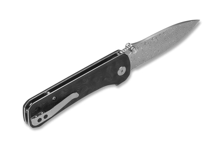 Couteau pliant QSP Hawk 131A manche en fibre de carbone gris 10,5cm