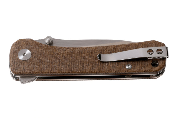 Couteau pliant QSP Hawk 131G manche en micarta marron 10,5cm