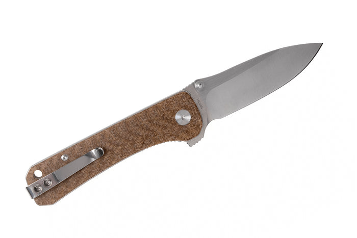 Couteau pliant QSP Hawk 131G manche en micarta marron 10,5cm