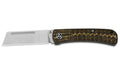 Couteau pliant QSP Hedgehog 142C manche en fibre de carbone noir et or 9,5cm