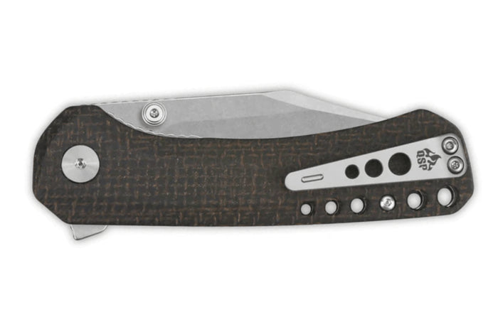 Couteau pliant QSP Kestrel 145A1 manche en micarta marron 10,2cm