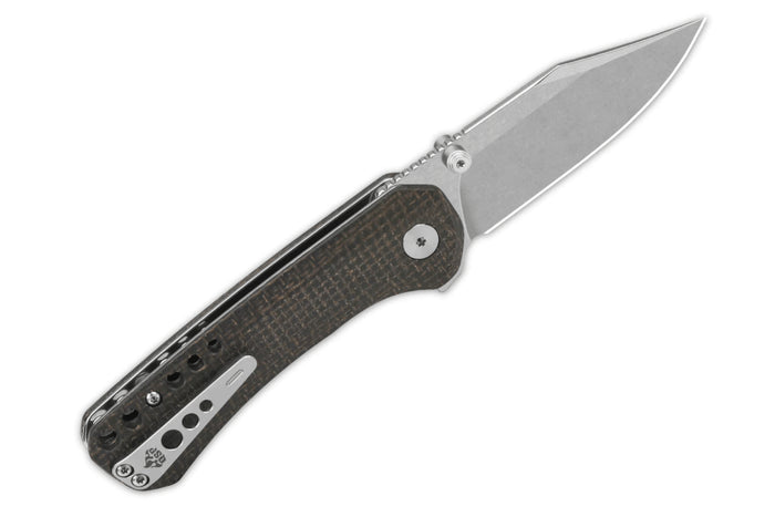 Couteau pliant QSP Kestrel 145A1 manche en micarta marron 10,2cm