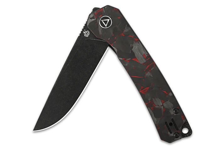 Couteau pliant QSP Osprey 139F2 manche en carbone et G10 noir et rouge 10,8cm