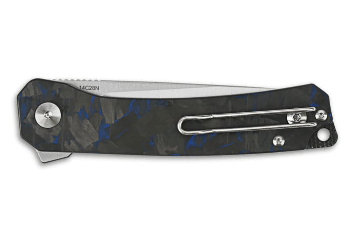 Couteau pliant QSP Osprey Shredded 139G1 manche G10 gris et bleu 10,8cm