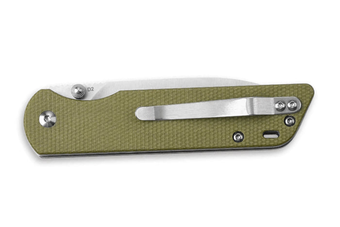 Couteau pliant QSP Parrot 102G manche en micarta vert clair 10,2cm