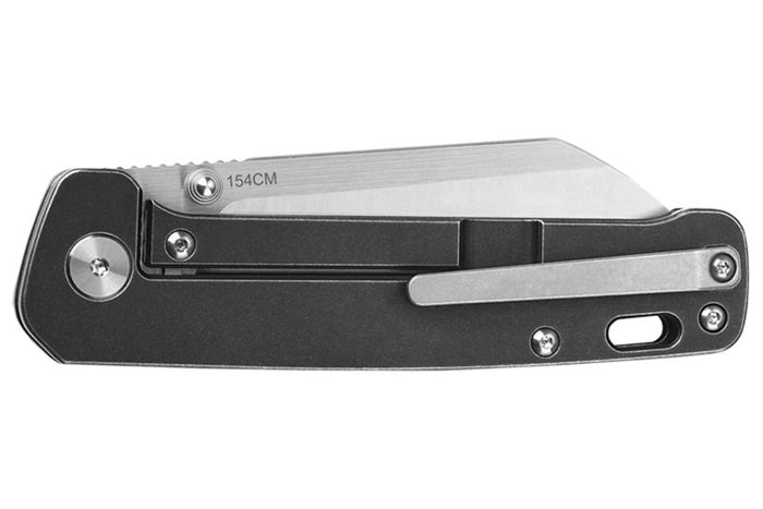 Couteau pliant QSP Penguin 130M manche en titane noir 10,2cm