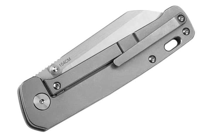 Couteau pliant QSP Penguin 130P manche en titane gris 10,2cm