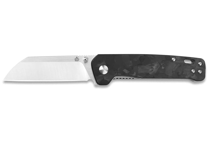 Couteau pliant QSP Penguin 130T manche en micarta noir motif charbon de bois 10,2cm