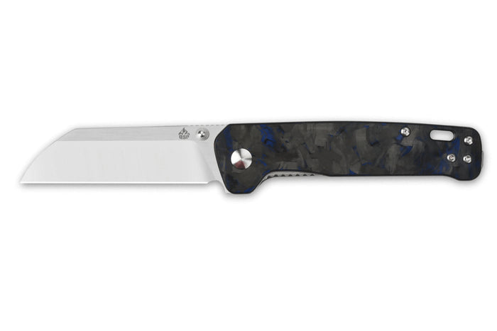 Couteau pliant QSP Penguin 130TBL manche en carbone/G10 noir et bleu 10,2cm